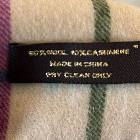 COACH 1941 Wool & Cashmere Plaid Scarf - Picture 7 of 7